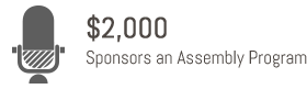 $2000 sponsors an assembly program